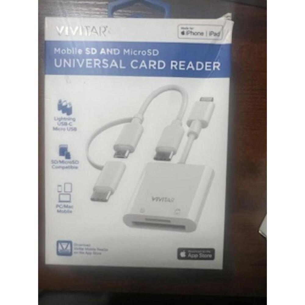 Vivitar Mobile SD and MicroSD Universal Card Reader White